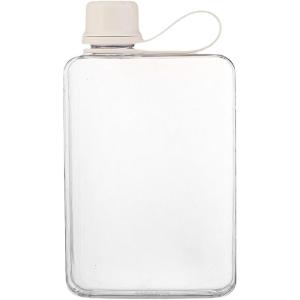 Bouteille d&rsquo;eau transparente | Bouteille d&rsquo;eau mémo pour boissons | Bouteille d&rsquo;eau de sport, voyage en plein air, bouteille d&rsquo;eau pour l&rsquo;été, le fitness, le camping en plein air, la randonnée(Blanc)