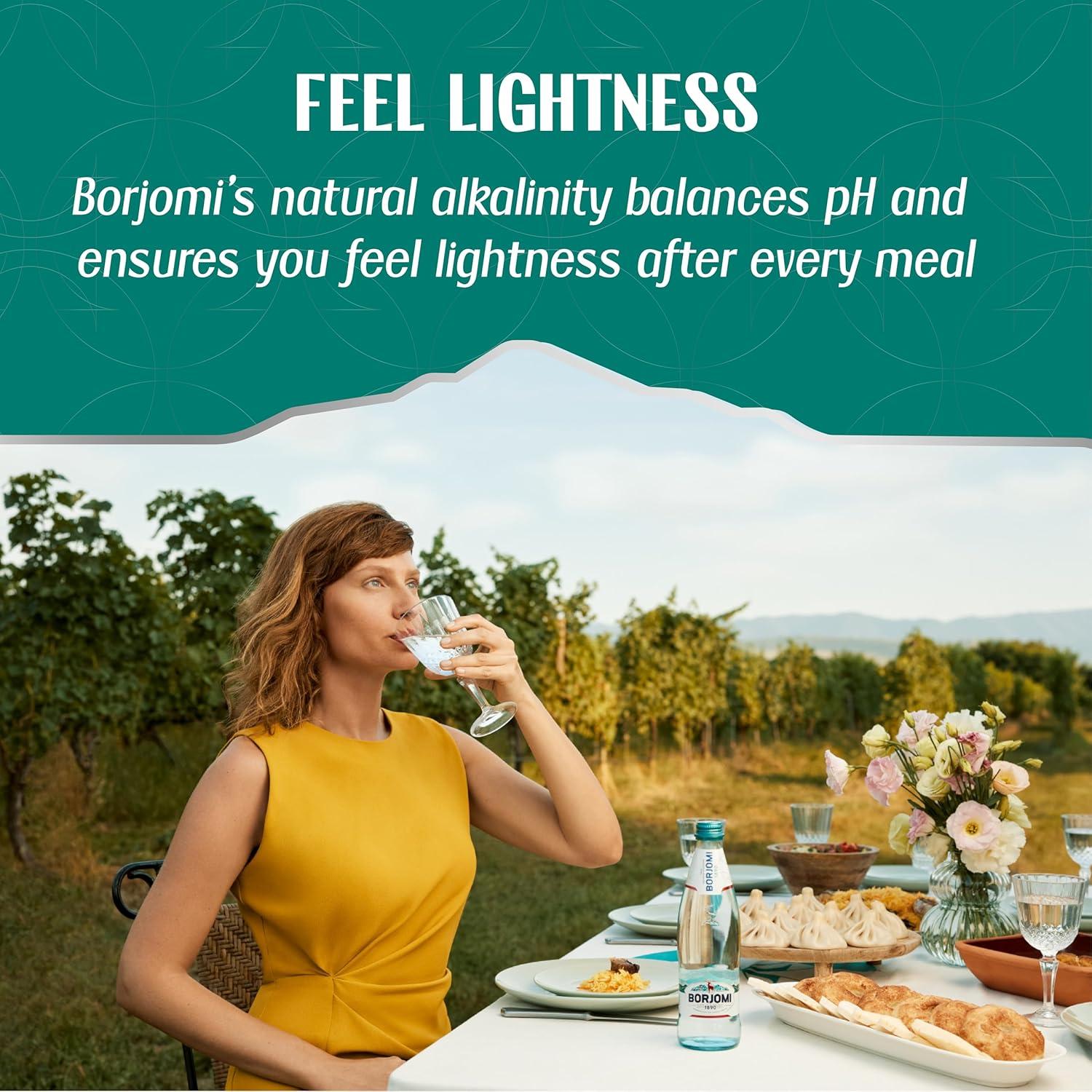 image:imageBorjomi Eau minrale gazifie Lot de 12 bouteilles deau en PET 05 l chacune Eau minrale naturelle 100 gazifie Eau volcanique gazifie par du CO2 naturel sans ingrdients artificiels