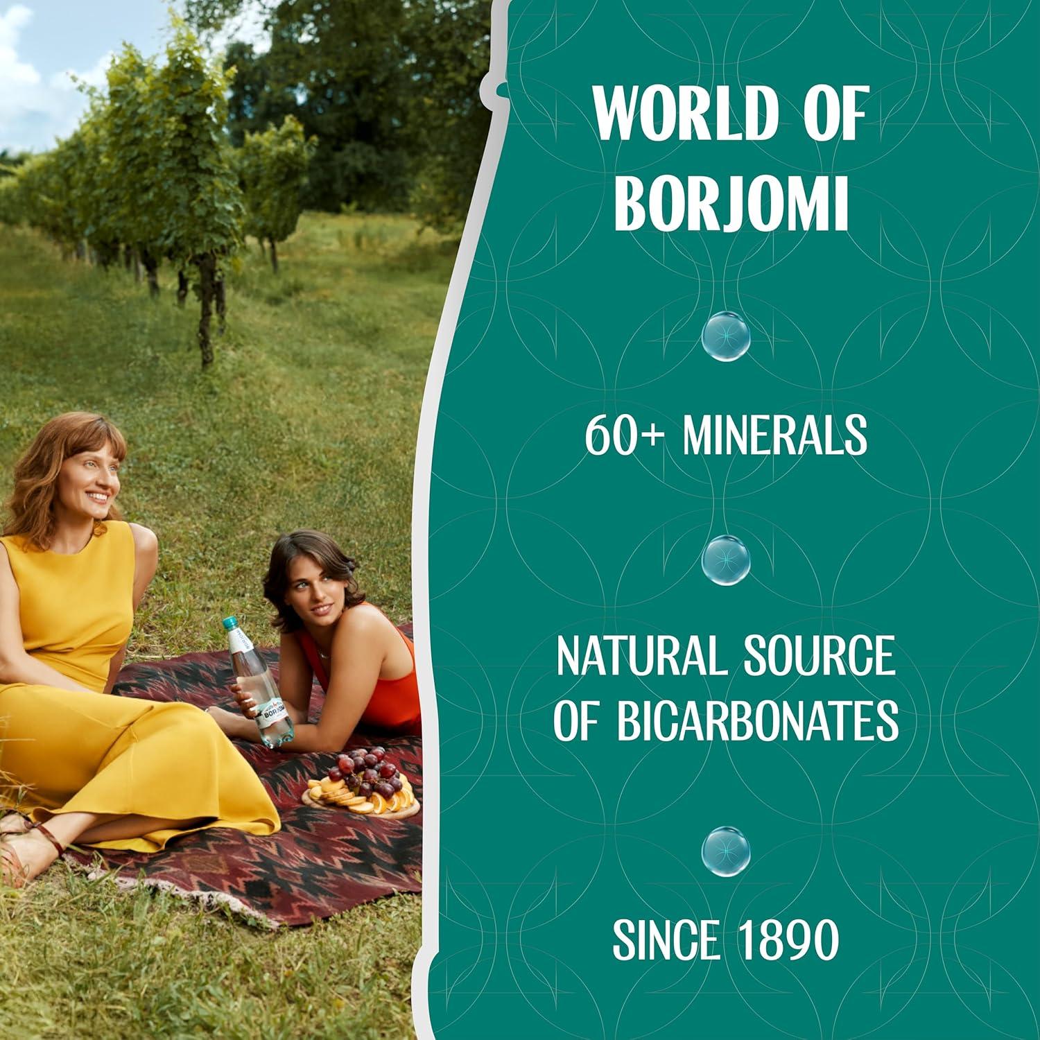 image:imageBorjomi Eau minrale gazifie Lot de 12 bouteilles deau en PET 05 l chacune Eau minrale naturelle 100 gazifie Eau volcanique gazifie par du CO2 naturel sans ingrdients artificiels