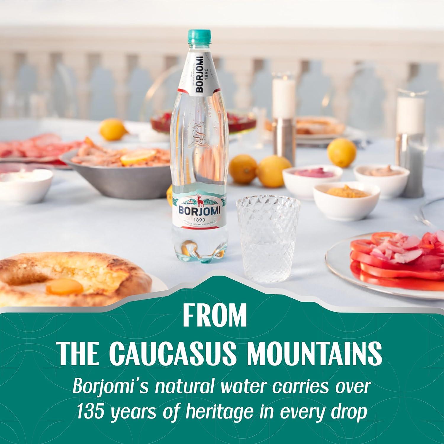 image:imageBorjomi Eau minrale gazifie Lot de 12 bouteilles deau en PET 05 l chacune Eau minrale naturelle 100 gazifie Eau volcanique gazifie par du CO2 naturel sans ingrdients artificiels