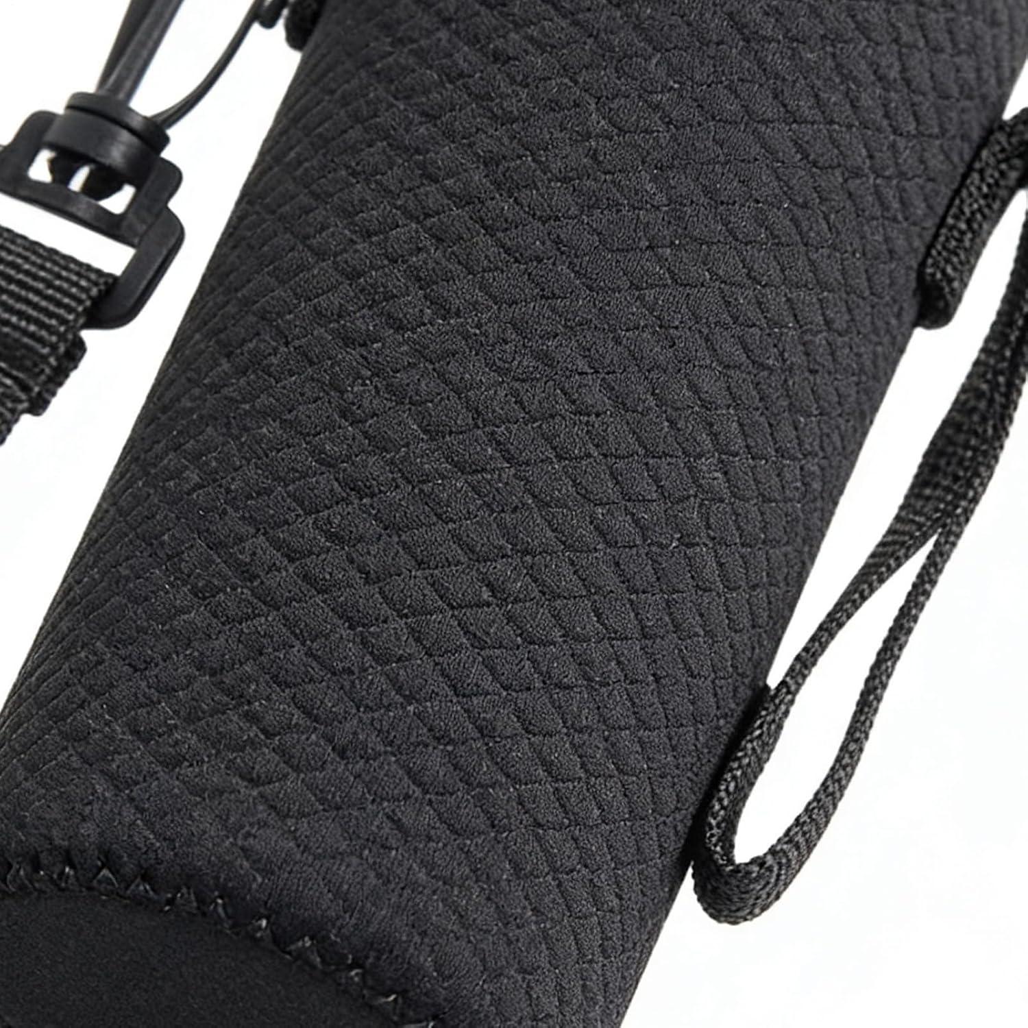 image:imageHousse pour BouteillePochette Bandoulire Isotherme GrandeSupport pour Bouteille dEau avec Sangle Pour Le Voyage Les Sports Le Cyclisme Le Camping La Randonne La Pche La Chasse LEscaladNoir