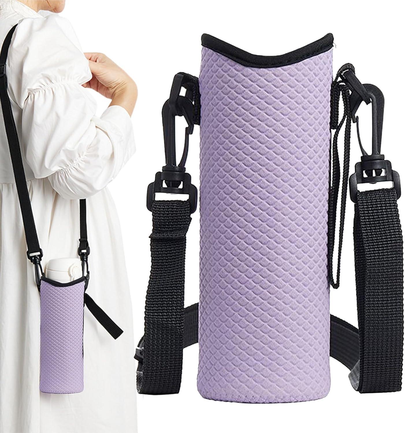 image:imageHousse pour BouteillePochette Bandoulire Isotherme GrandeSupport pour Bouteille dEau avec Sangle Pour Le Voyage Les Sports Le Cyclisme Le Camping La Randonne La Pche La Chasse LEscaladViolet