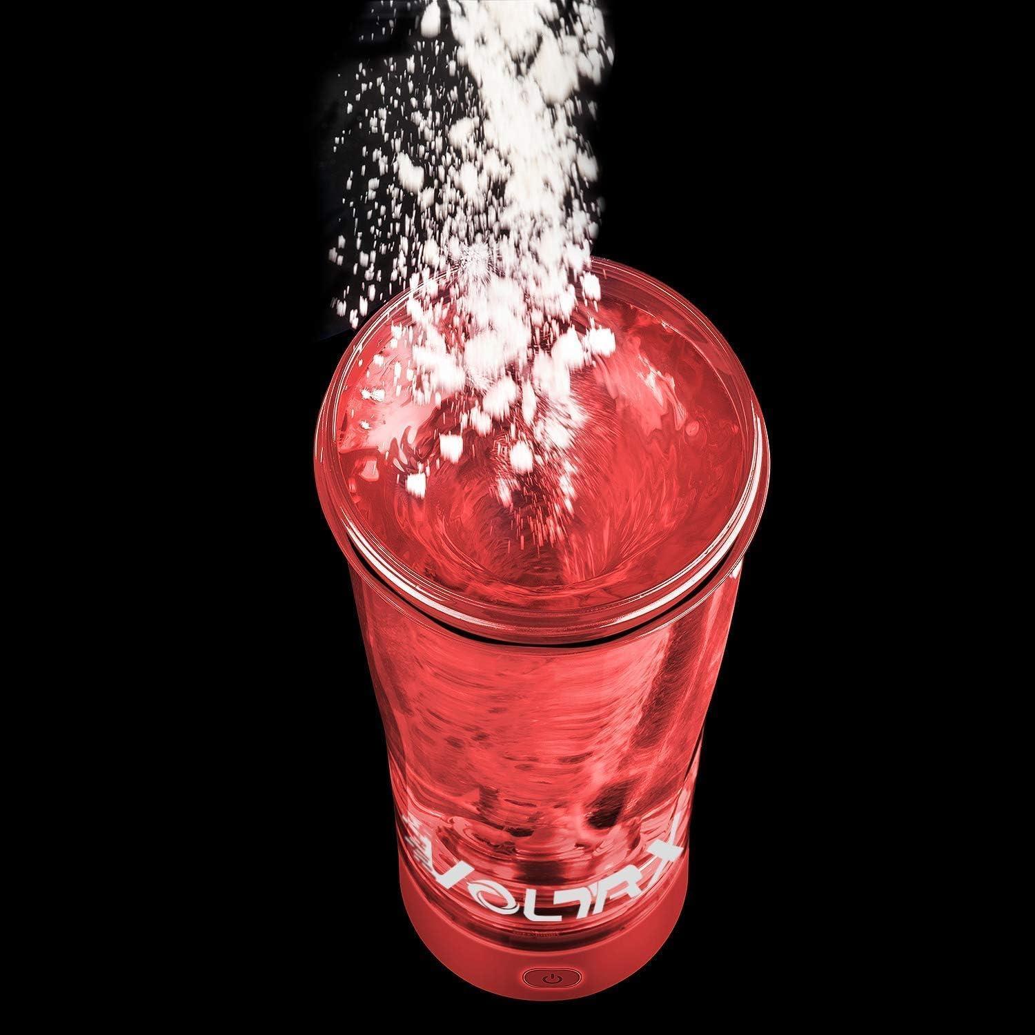 image:imageVOLTRX lectrique Protine Shaker portable Vortex mlangeur shaker tasse rechargeable par USB pour boissons protines fabriqu avec Tritan sans BPA 600 mlCrimson Red