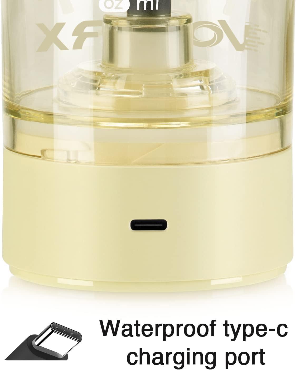 image:imageVOLTRX lectrique Protine Shaker portable Vortex mlangeur shaker tasse rechargeable par USB pour boissons protines fabriqu avec Tritan sans BPA 600 mlCloud White