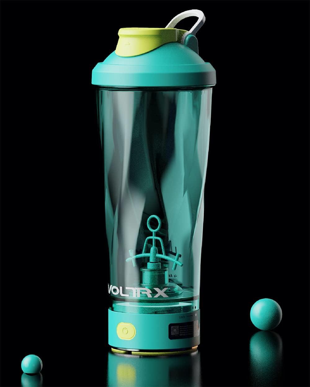 image:imageVOLTRX lectrique Protine Shaker portable Vortex mlangeur shaker tasse rechargeable par USB pour boissons protines fabriqu avec Tritan sans BPA 600 mlCyan
