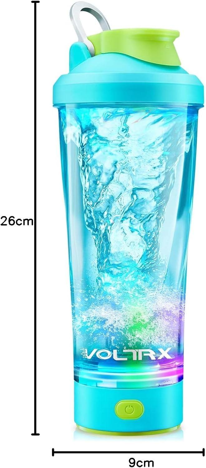 image:imageVOLTRX lectrique Protine Shaker portable Vortex mlangeur shaker tasse rechargeable par USB pour boissons protines fabriqu avec Tritan sans BPA 600 mlCyan