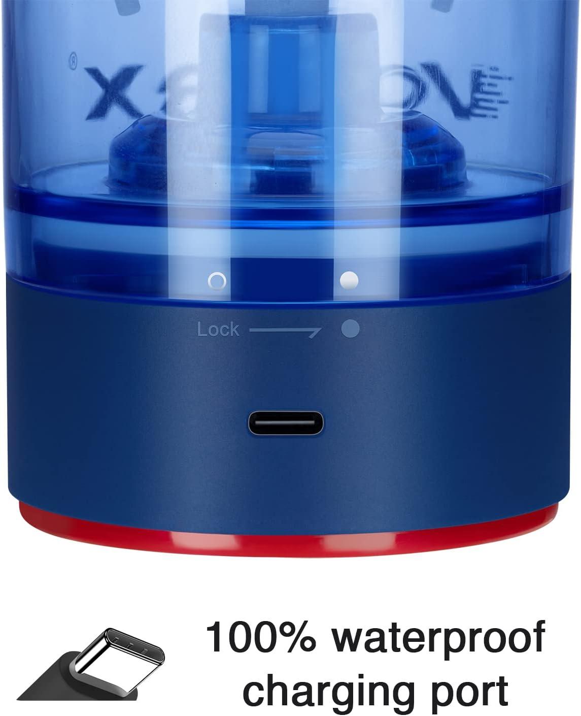 image:imageVOLTRX lectrique Protine Shaker portable Vortex mlangeur shaker tasse rechargeable par USB pour boissons protines fabriqu avec Tritan sans BPA 600 mlPower Blue