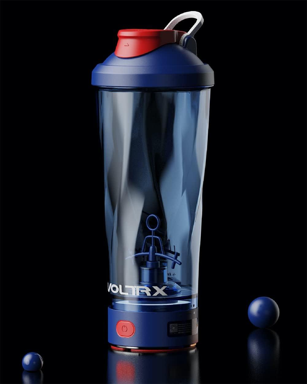 image:imageVOLTRX lectrique Protine Shaker portable Vortex mlangeur shaker tasse rechargeable par USB pour boissons protines fabriqu avec Tritan sans BPA 600 mlPower Blue