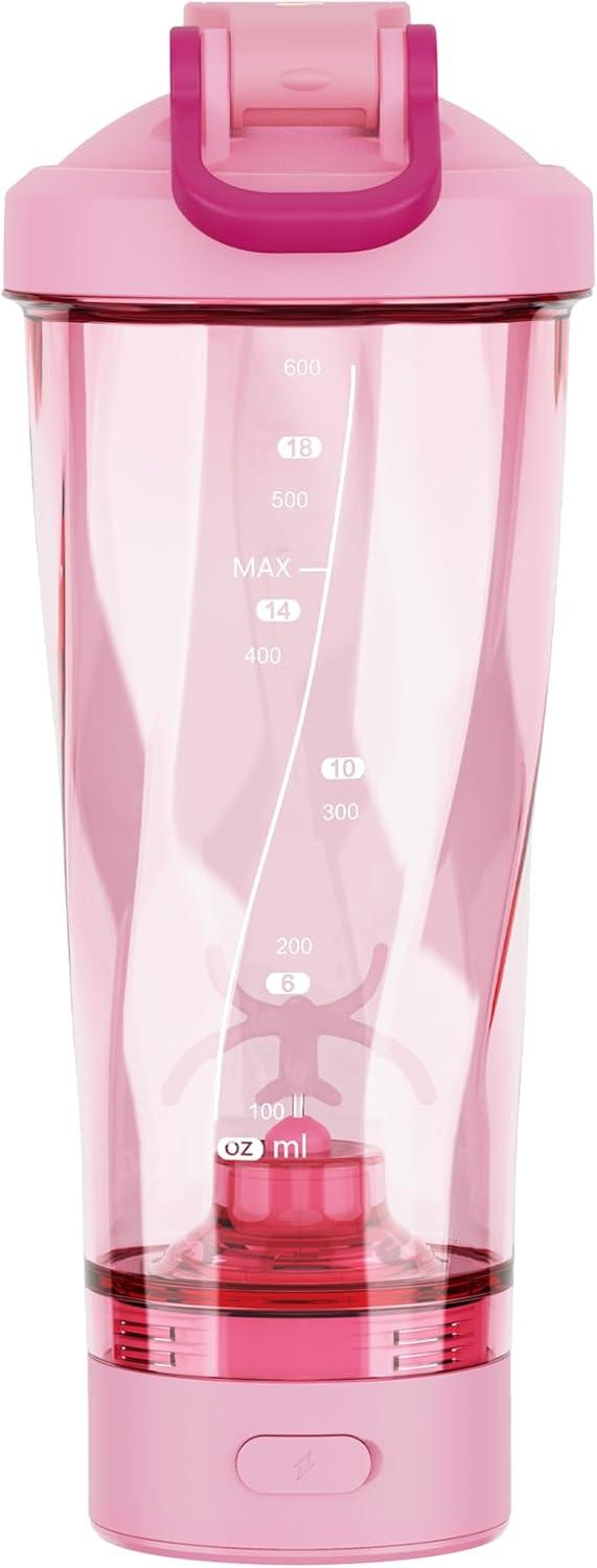 image:imageVOLTRX lectrique Protine Shaker portable Vortex mlangeur shaker tasse rechargeable par USB pour boissons protines fabriqu avec Tritan sans BPA 600 mlSakura Pink