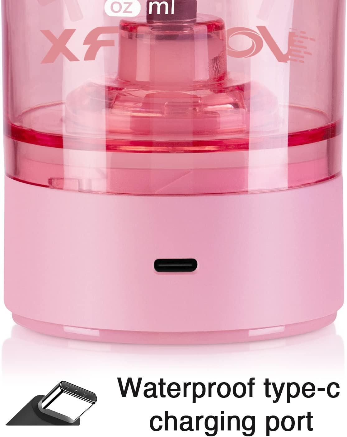 image:imageVOLTRX lectrique Protine Shaker portable Vortex mlangeur shaker tasse rechargeable par USB pour boissons protines fabriqu avec Tritan sans BPA 600 mlSakura Pink