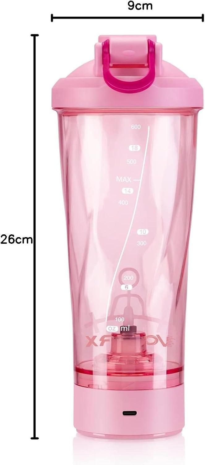 image:imageVOLTRX lectrique Protine Shaker portable Vortex mlangeur shaker tasse rechargeable par USB pour boissons protines fabriqu avec Tritan sans BPA 600 mlSakura Pink