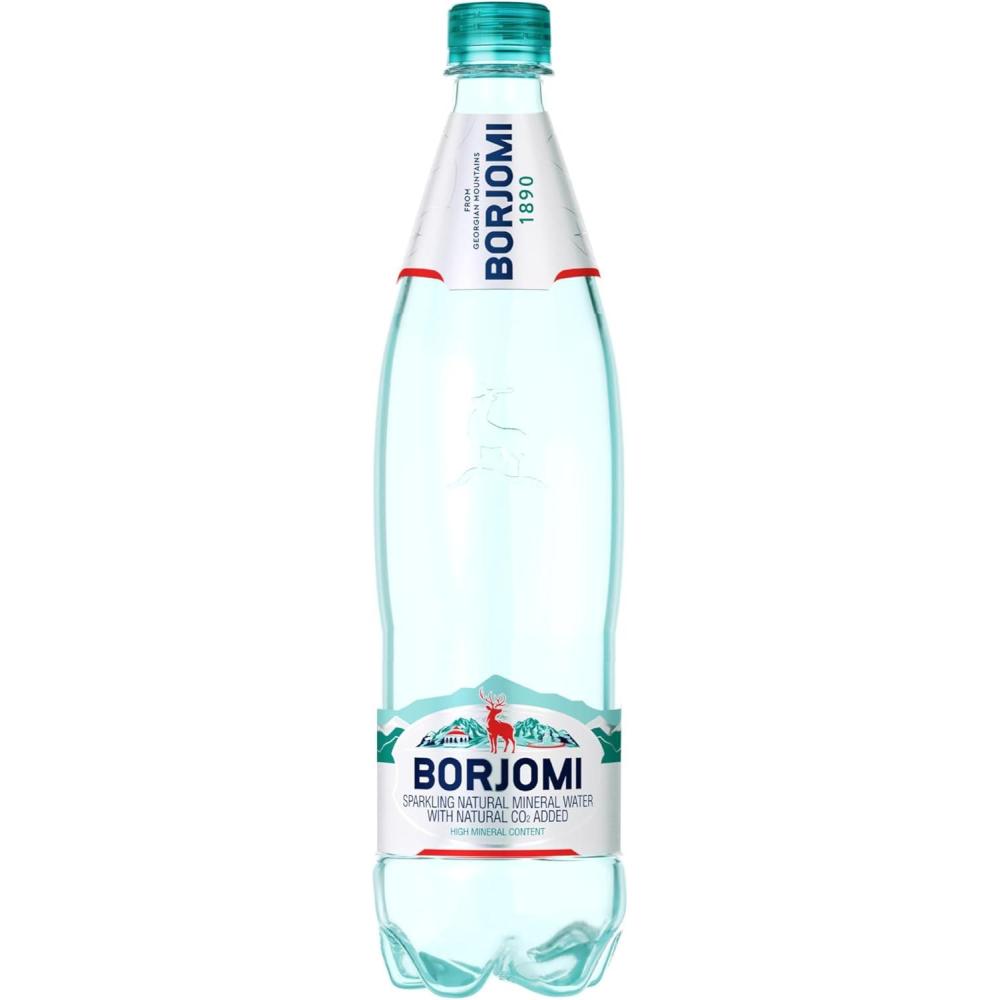 image:imageBorjomi Eau minrale gazifie Lot de 12 bouteilles deau en PET 05 l chacune Eau minrale naturelle 100 gazifie Eau volcanique gazifie par du CO2 naturel sans ingrdients artificiels