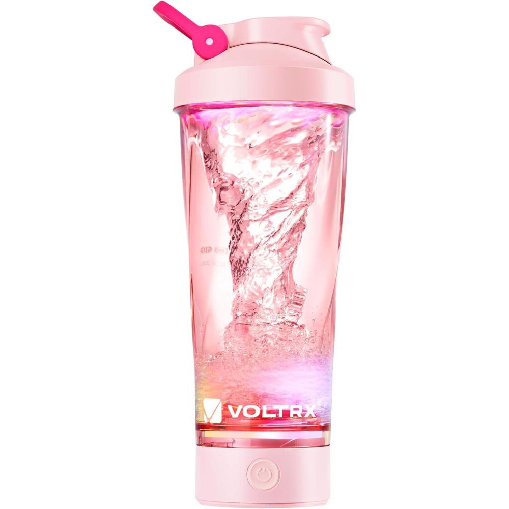 image:imageVOLTRX lectrique Protine Shaker portable Vortex mlangeur shaker tasse rechargeable par USB pour boissons protines fabriqu avec Tritan sans BPA 600 mlSakura Pink