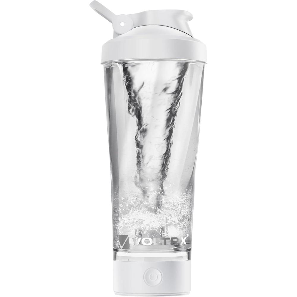 image:imageVOLTRX lectrique Protine Shaker portable Vortex mlangeur shaker tasse rechargeable par USB pour boissons protines fabriqu avec Tritan sans BPA 600 mlWhite