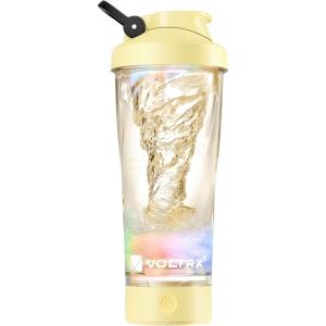 VOLTRX électrique Protéine Shaker, portable Vortex mélangeur, shaker tasse rechargeable par USB pour boissons protéinées, fabriqué avec Tritan, sans BPA, 600 ml(Cloud White)