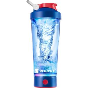 VOLTRX électrique Protéine Shaker, portable Vortex mélangeur, shaker tasse rechargeable par USB pour boissons protéinées, fabriqué avec Tritan, sans BPA, 600 ml(Power Blue)